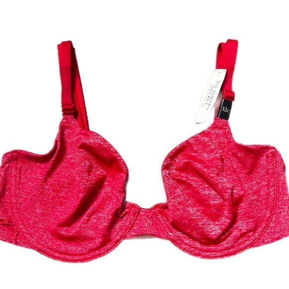 Victoria’s Secret Unlined Semi Demi soft smooth bra marled Red 32C - Picture 5 of 5
